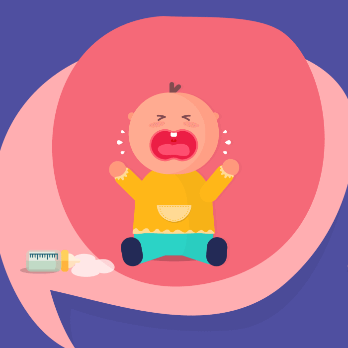 乳児疝痛のためにうるさい赤ちゃんに注意してください