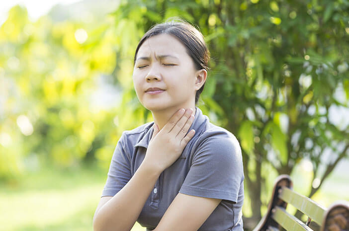 Il mal di gola può recidivare a causa di allergie